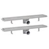 vidaXL lineaarne du&scaron;i &auml;ravoolus&uuml;steem 2 tk 630x140 mm roostevaba teras