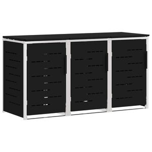 vidaXL Ratastega pr&uuml;gikasti hoidmine Must 207 x 77,5 x 112,5 cm