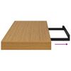vidaXL Seinariiul ladustamisega 2 pcs Beež 90 x 23,5 x 4 cm Tehispuit