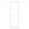 vidaXL Libisev uks ORKDAL Valge 73,5 x 211 cm Soe m&auml;nnipuit ja klaas