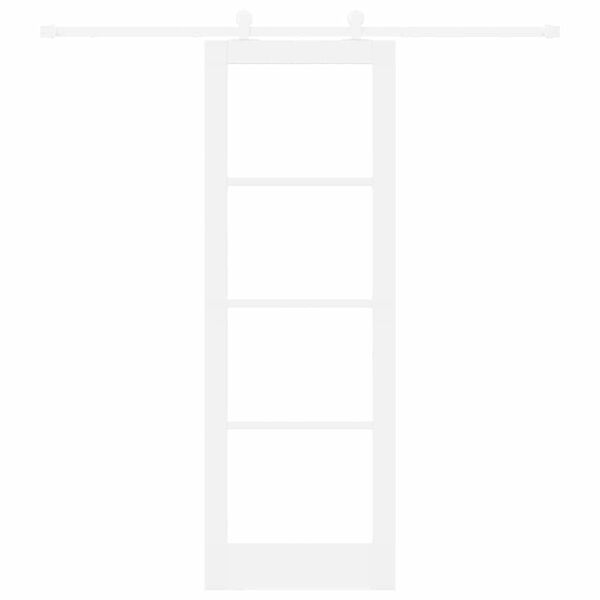 vidaXL Libisev uks ORKDAL Valge 73,5 x 211 cm Soe m&auml;nnipuit ja klaas