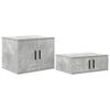 vidaXL Hoiukapp 2 tk Betoonhall 127 x 41 x 40 cm Tehispuit
