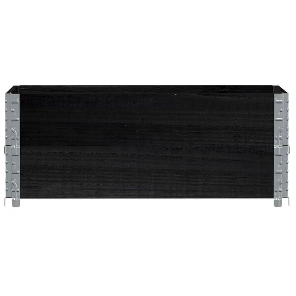 vidaXL kaubaaluste ääred 2 tk, must, 100x50 cm, toekas männipuit