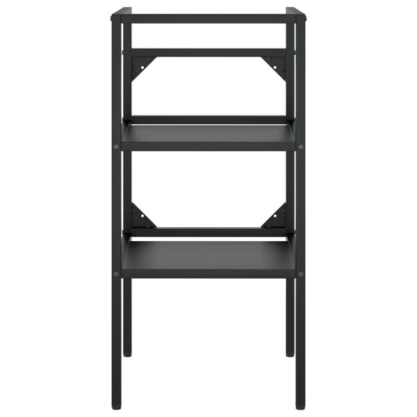 vidaXL vannitoa valamuraam, must, 40 x 38 x 83 cm, raud