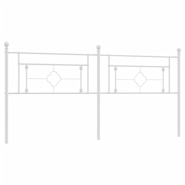 vidaXL metallist voodipeats, valge, 200 cm