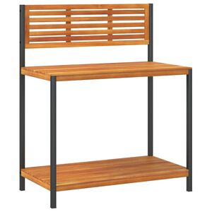 vidaXL aia töölaud, 90 x 50 x 110 cm, akaatsiapuit ja teras
