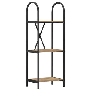 vidaXL Raamatukapp 3 tasandit 40 x 30 x 109 cm Tehispuit K&auml;sit&ouml;&ouml;puu