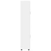 vidaXL K&otilde;rgushein riiuliga uksega Valge 60 x 35 x 182 cm Tehispuit