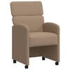 vidaXL Ratastega S&ouml;&ouml;gi-toolid 2 pcs Cappuccino 58 x 65 x 98 cm