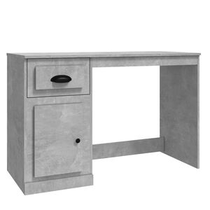 vidaXL sahtliga kirjutuslaud, betoonhall, 115 x 50 x 75 cm, tehispuit