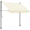 vidaXL sisset&otilde;mmatav varikatus, kreemjas, 250x150 cm, kangas/teras