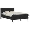 vidaXL Voodiraam madratsiga peaga Must 160 x 200 cm Samet