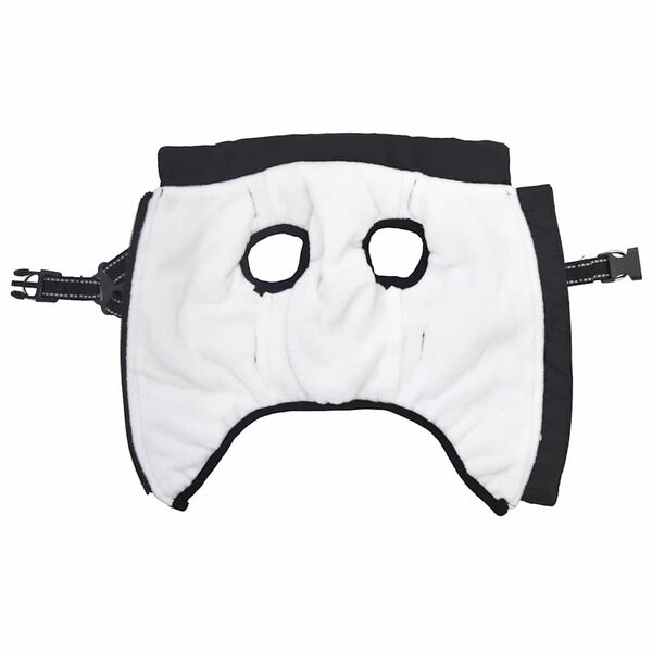 vidaXL koeramantel rakmetega veekindel peegeldav, must, L40