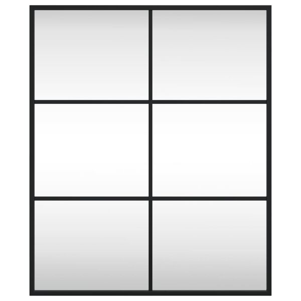 vidaXL seinapeegel, must, 50 x 60 cm, ristk&uuml;likukujuline, raud