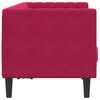 vidaXL 2-kohaline Chesterfield diivan rullpatjadega veinipunane samet