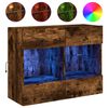 vidaXL teleri seinakapp LED-tuledega, suitsutamm, 78,5 x 30 x 60,5 cm