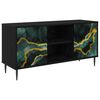 vidaXL Telerikapp WIJHE 102 x 33 x 51 cm Must tamm Tehispuit