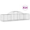 vidaXL kaarekujulised gabioonkorvid 14 tk, 200x50x40/60 cm, raud