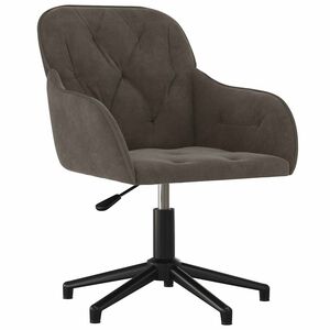 vidaXL p&ouml;&ouml;rlev kontoritool, tumehall, samet