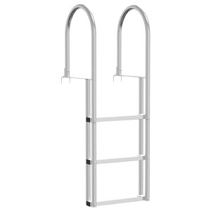 vidaXL 3-sammuline dokkiredel H&otilde;bedane 45 x 11,5 x 134 cm Alumiinium