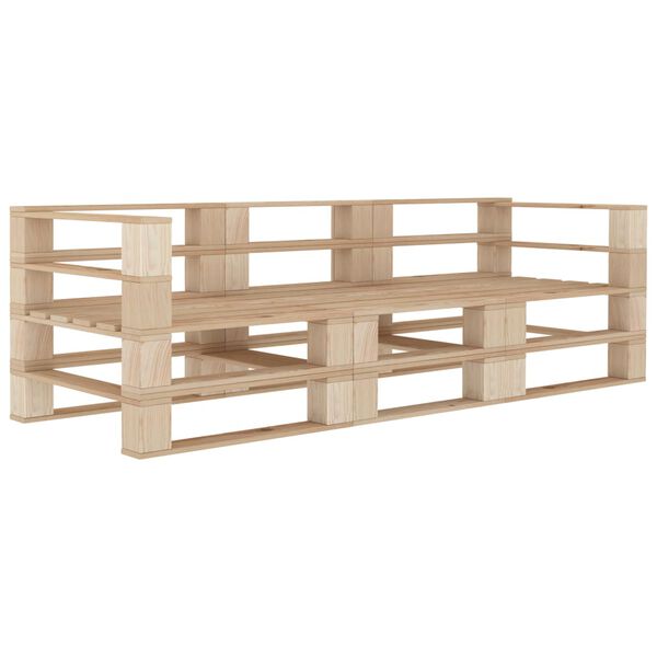 vidaXL kaubaalustest aiadiivan, 3-kohaline, puit