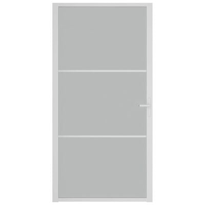 vidaXL siseuks, 102,5 x 201,5 cm, valge, matt klaas ja alumiinium