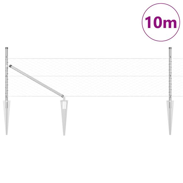 vidaXL Aiapost H&otilde;bedane 10 x 0,4 m (36 mm v&otilde;rk) Teras