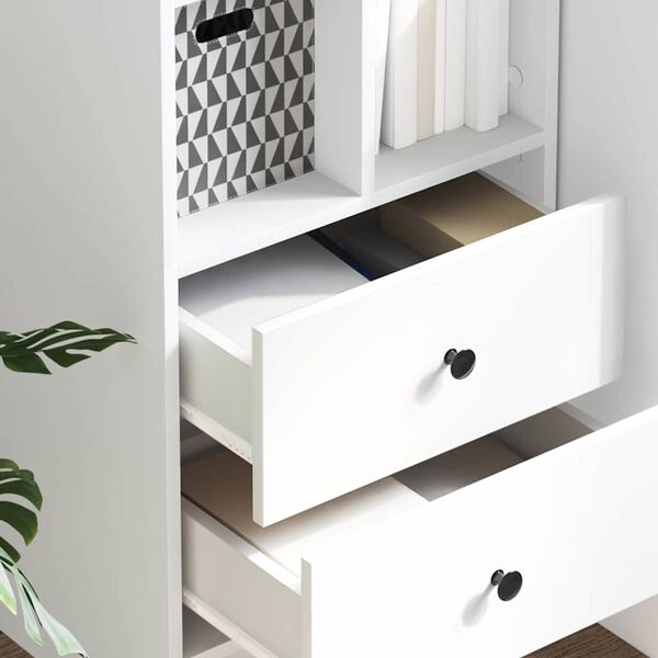 vidaXL Kõrgushein sahtliga Valge 45.5 x 34 x 127 cm Tehispuit