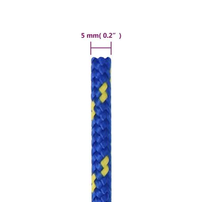 vidaXL paadiköis, sinine, 5 mm, 50 m, polüpropüleen