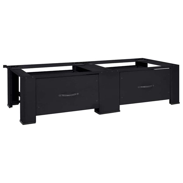 vidaXL kahekordne pesumasina alus sahtlitega, valge