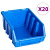 vidaXL virnastatavad hoiukarbid 20 tk, sinine, plast