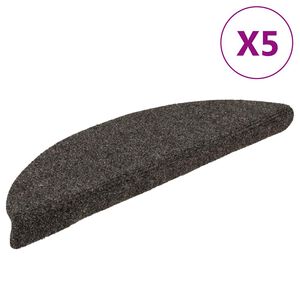 vidaXL isekleepuvad trepimatid 5 tk 56 x 17 x 3 cm antratsiithall poolringikujuline