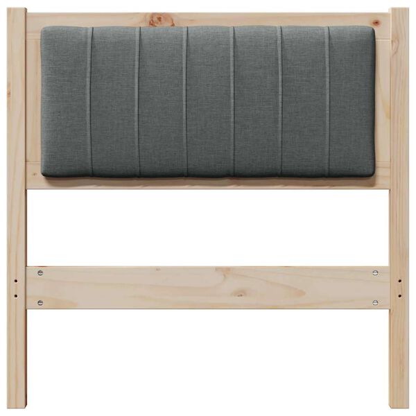 vidaXL Polsterdatud voodiots peaga Pruun 75 cm Tahke mänd