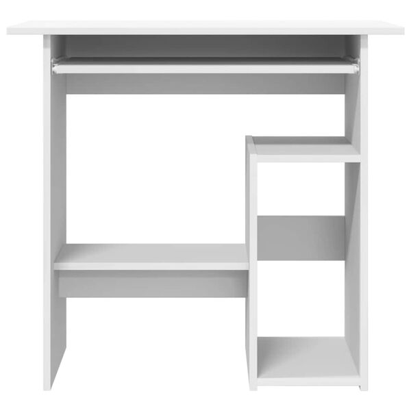vidaXL kirjutuslaud, valge, 80 x 45 x 74 cm, tehispuit