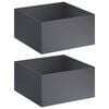 vidaXL Aia istutuspot 2 tk Antratsiit 60 x 60 x 40 cm
