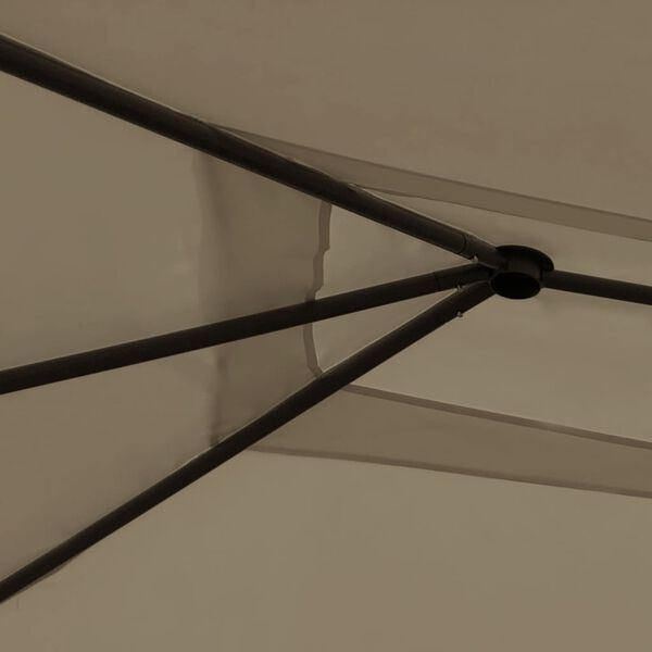 vidaXL lehtla, 3 x 4 x 2,6 m, pruunikashall, 160 g/m²