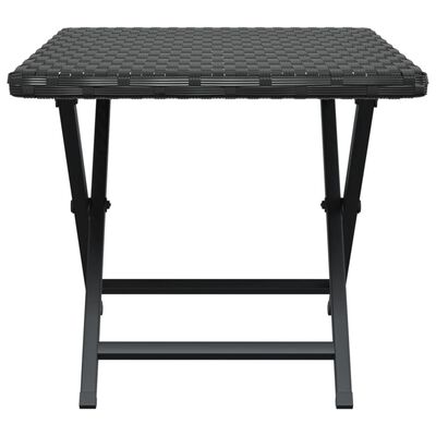vidaXL kokkupandav laud, must, 45 x 35 x 32 cm, polürotang