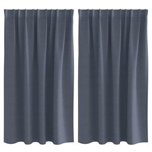 vidaXL Kardinad r&otilde;ngastega 2 pcs Antratsiit 140 x 140 cm Pol&uuml;ester