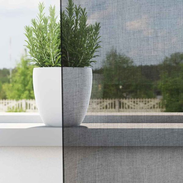 vidaXL Voile Kardinad Tab Topiga 2 tk Must