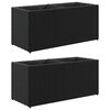 vidaXL taimekastid 2 potiga, 2 tk, must, 72x30x32 cm, pol&uuml;rotang
