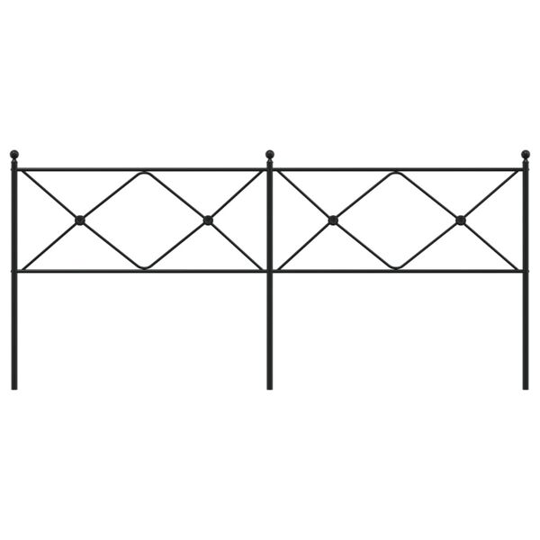 vidaXL metallist vahetatav voodipeats, must, 200 cm