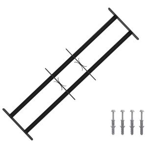 vidaXL Kaitsegrill akende jaoks 2 risttalaga 3 pcs 63-114 cm