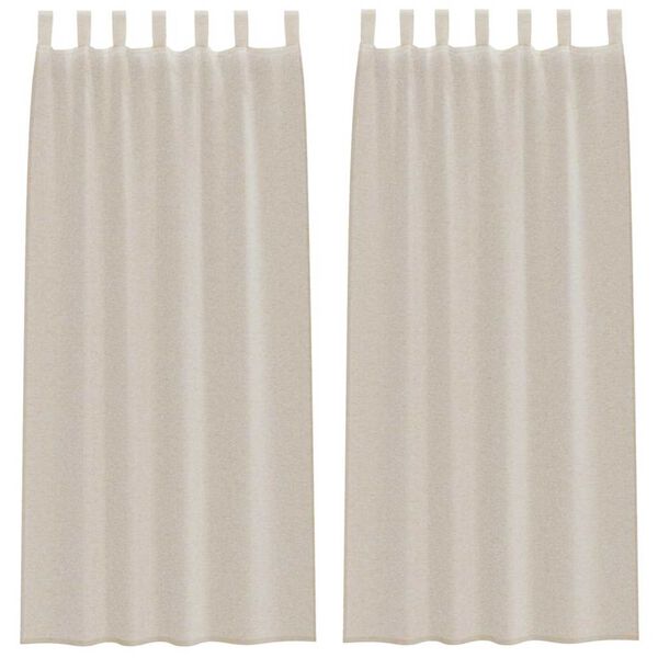 vidaXL Voile Kardin 2 pcs Liivakarva 260 x 140 cm Polüester