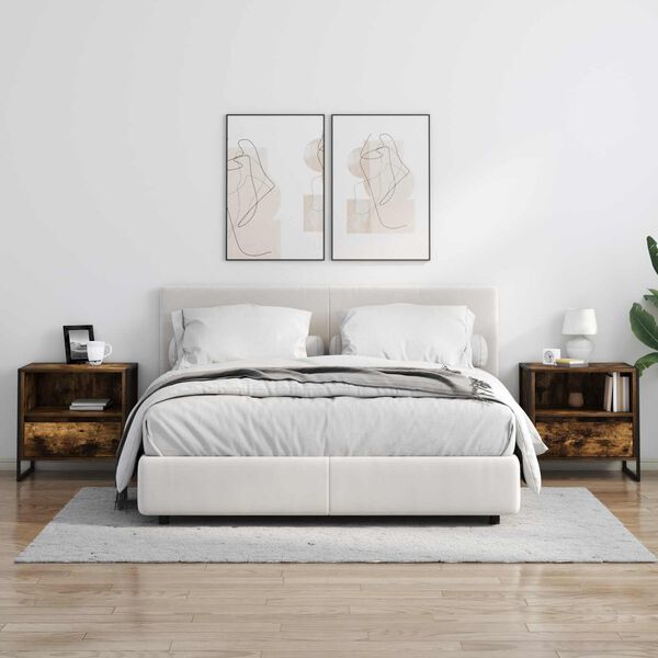 vidaXL &Ouml;&ouml;kapp sahtliga Suitsu tamm 50 x 39,5 x 50 cm Tehispuit