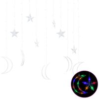 vidaXL haldjatuled tähed ja kuud, puldiga, 138 LEDi, värviline