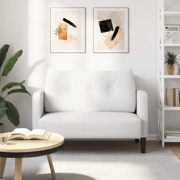 vidaXL Seljatugi padi Valge 100 x 24 x 50 cm kangas