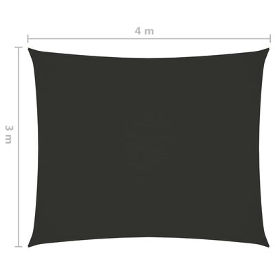 vidaXL oxford-kangast päikesepuri ristkülikukujuline, 3x4 m antratsiit