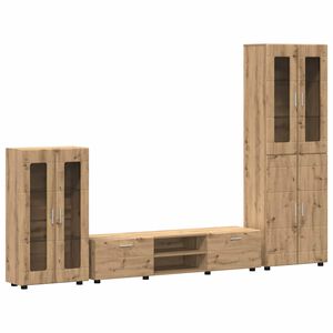 vidaXL Telerikapi komplekt sahtliga FLORIN 3 pcs K&auml;sit&ouml;&ouml;puu Tehispuit