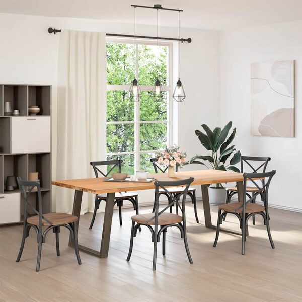 vidaXL s&ouml;&ouml;gilaua jalad U-kujulised 2 tk, naturaalne teras, 80 x (72&ndash;73) cm, teras