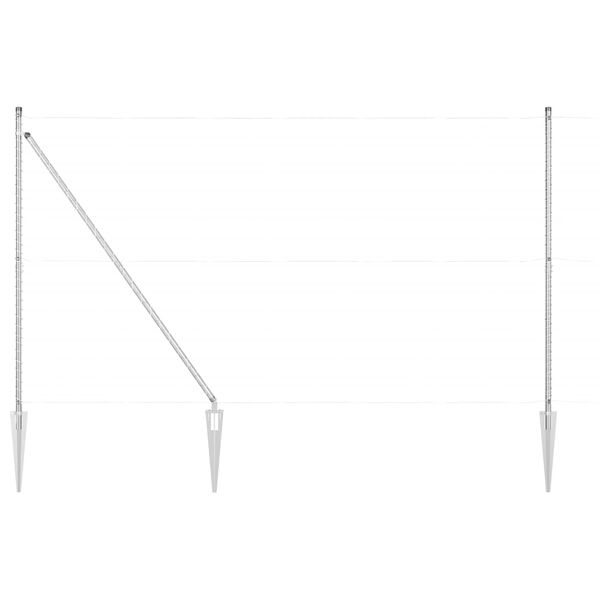 vidaXL Aiapost Muu 26 pcs Hall 3,2 x 3,2 x 180 cm Teras